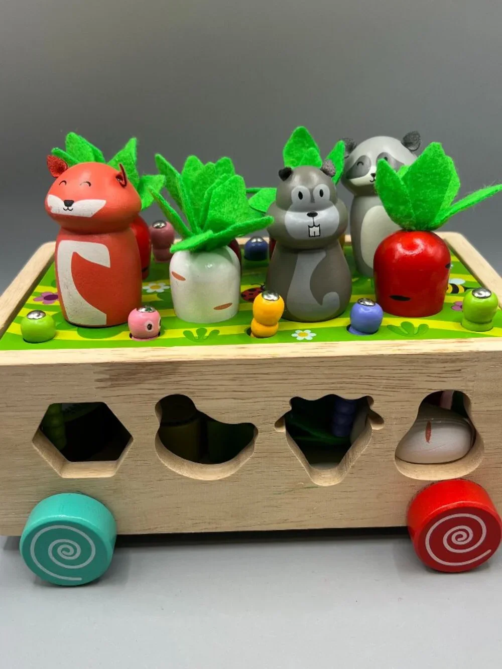 Montessori Wood Sorting Farm/Orchard Set Handcrafted 8.5”x5”x3.5”